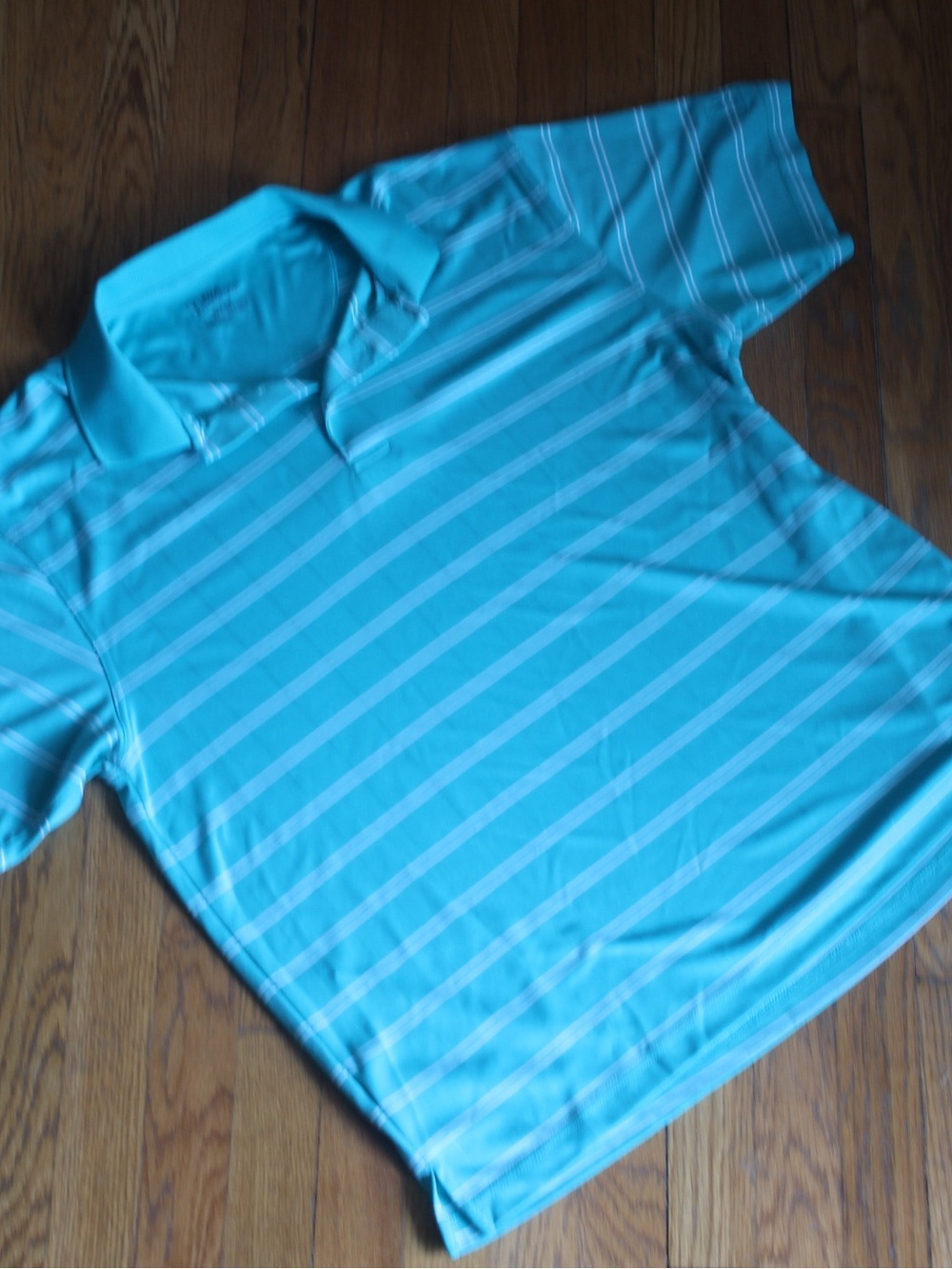 PGA Tour Performance Golf Polo XL Aqua Blue Moisture Wicking 